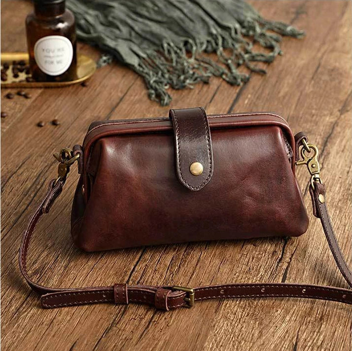 Handgemaakte Retro Schoudertas Leer Vintage Crossbody Dames Handtas Bohemian Stijl Draagtas Everyday | Sansoti