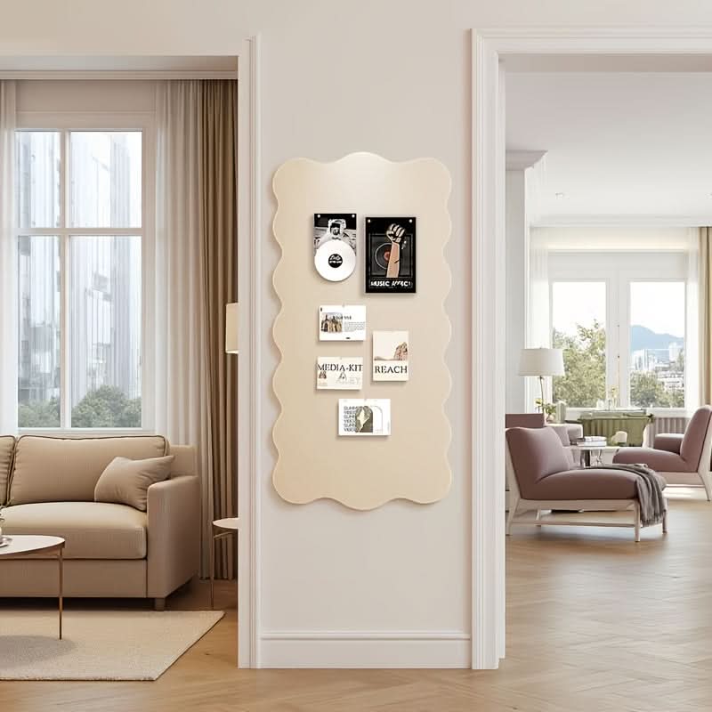 Dekoratives Filz-Pinnbrett 60x120cm mit Reißzwecken für Büro, Homeoffice, kreative Räume, Wanddekoration | Sansoti