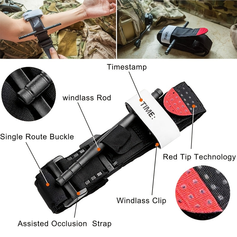 EHBO Kit Compleet Tourniquet Kunststof Textiel Zwart Outdoor Reizen Survival Verbanddoos Eerste Hulp Set Compact | Sansoti