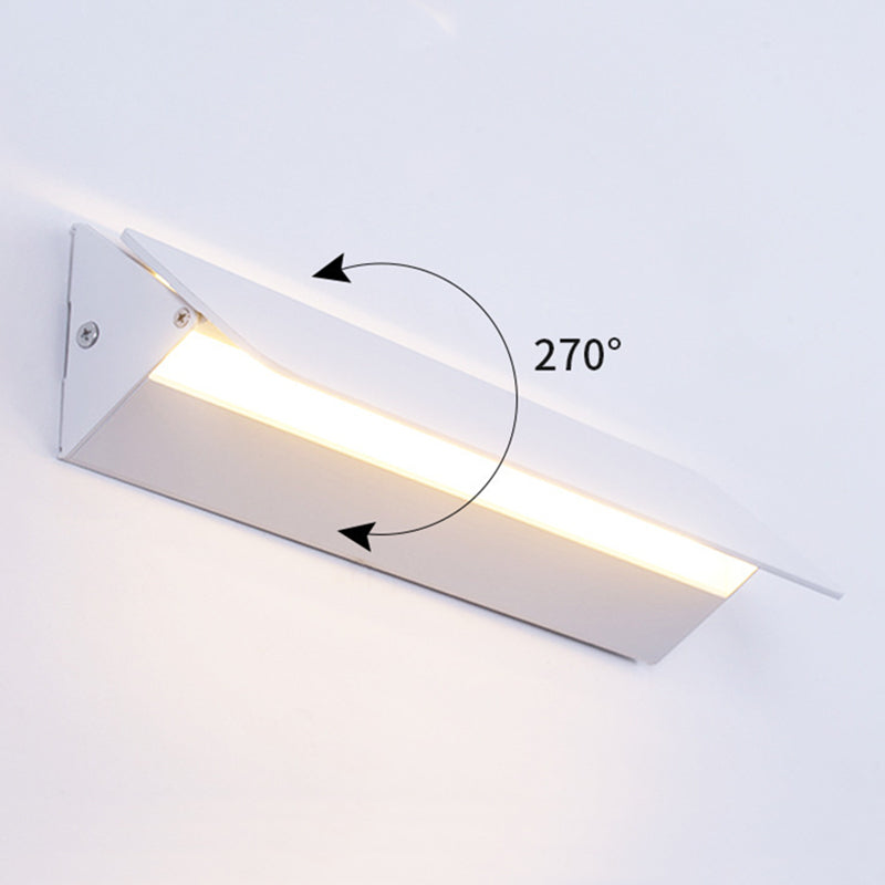 Adjustable LED Wall Light Metal White Indoor Modern Design for Living Room Dining Room Hallway Lighting Fixture | Sansoti
