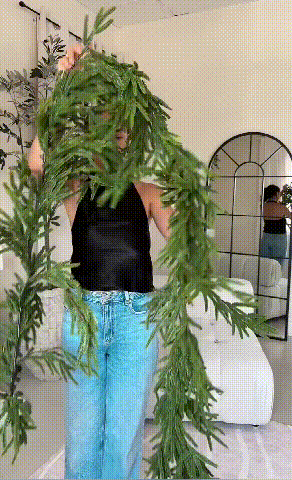 Guirlande de Noël artificielle en branches de sapin, 120-270 cm, dense, verte et flexible, décoration intérieure et extérieure pour porte, escalier ou cheminée | Sansoti