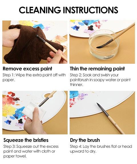 Pinselset 24-teilig mit Palettenmesser Nylonpinsel für Acryl-, Aquarell- und Ölfarben Hobby Kreatives Malen | Sansoti