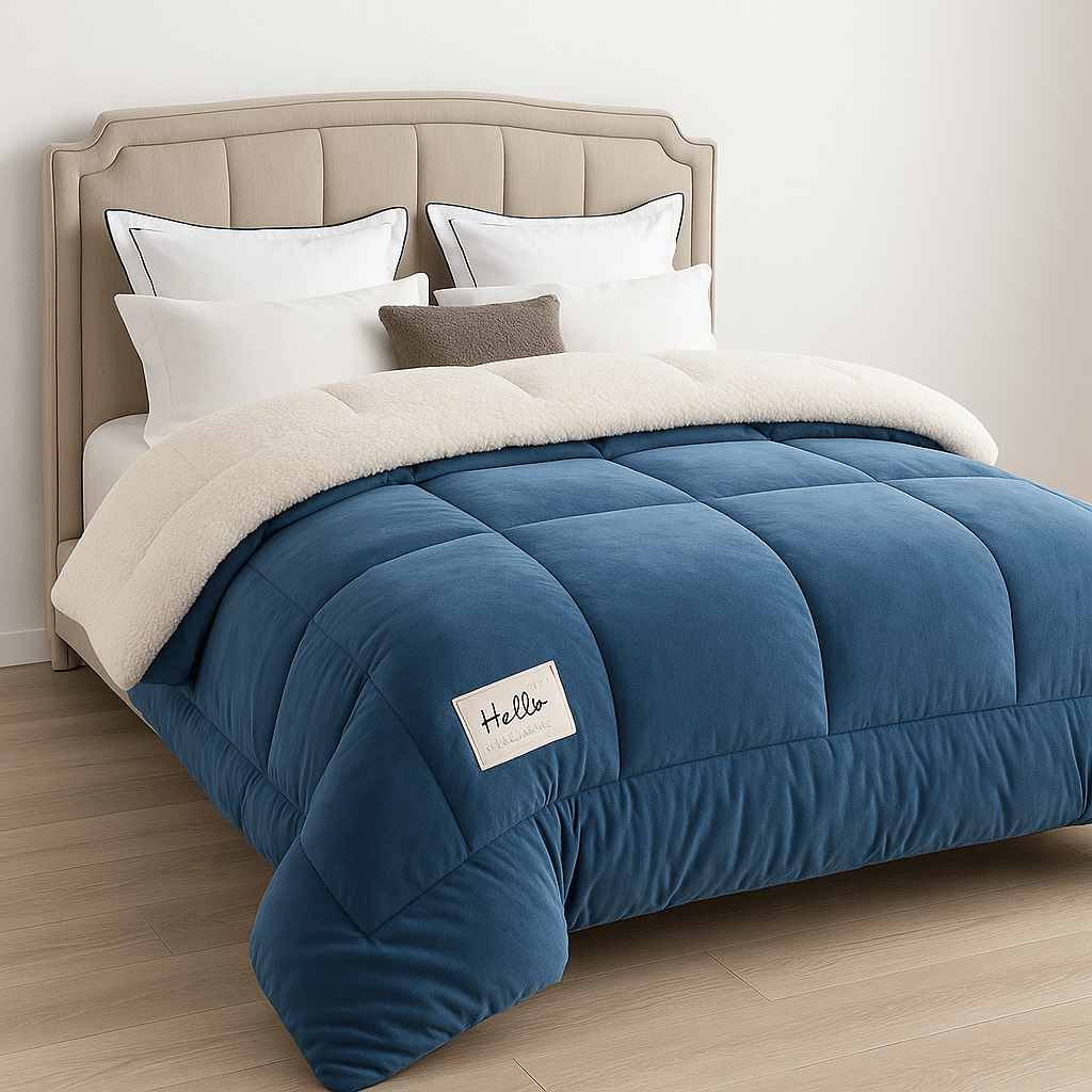 Sherpa Wende-Bettdecke Weich Flauschig Warm Doppelseitig Ganzjährig Polyester | Restfield