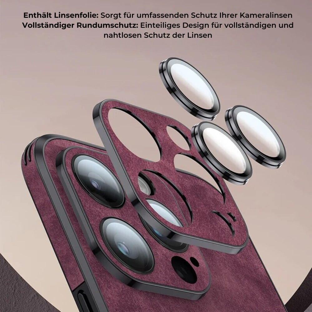 Smartphone Hoesje in Leerlook — Slank Design met Valbescheming & MagSafe-Compatibiliteit voor iPhone 16/15/14/13/12 | Sansoti