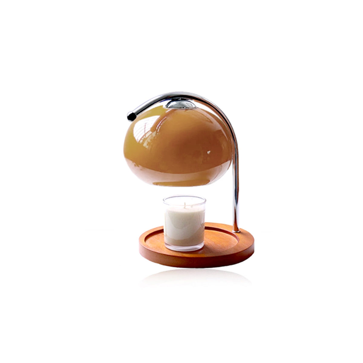 Glass Candle Lamp with Dimming Function, Table Lamp, Fragrance Diffuser, Retro Design, Ambient Lighting for Living Room and Bedroom | Sansoti