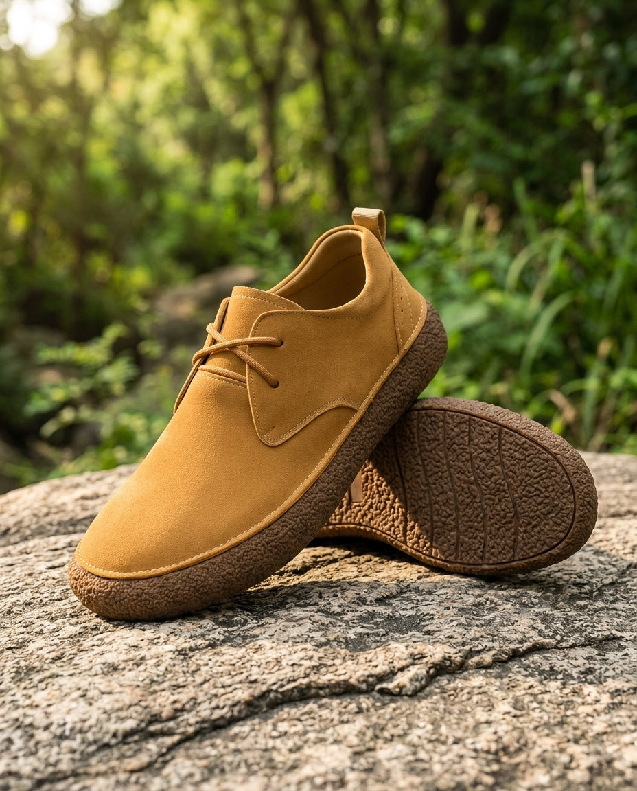 Heren Suède Outdoor Wandelschoenen Beige Grijs Zwart Tan Flexibele Rubberzool Dagelijks Comfort Casual | Sansoti