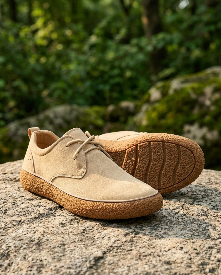 Heren Suède Outdoor Wandelschoenen Beige Grijs Zwart Tan Flexibele Rubberzool Dagelijks Comfort Casual | Sansoti