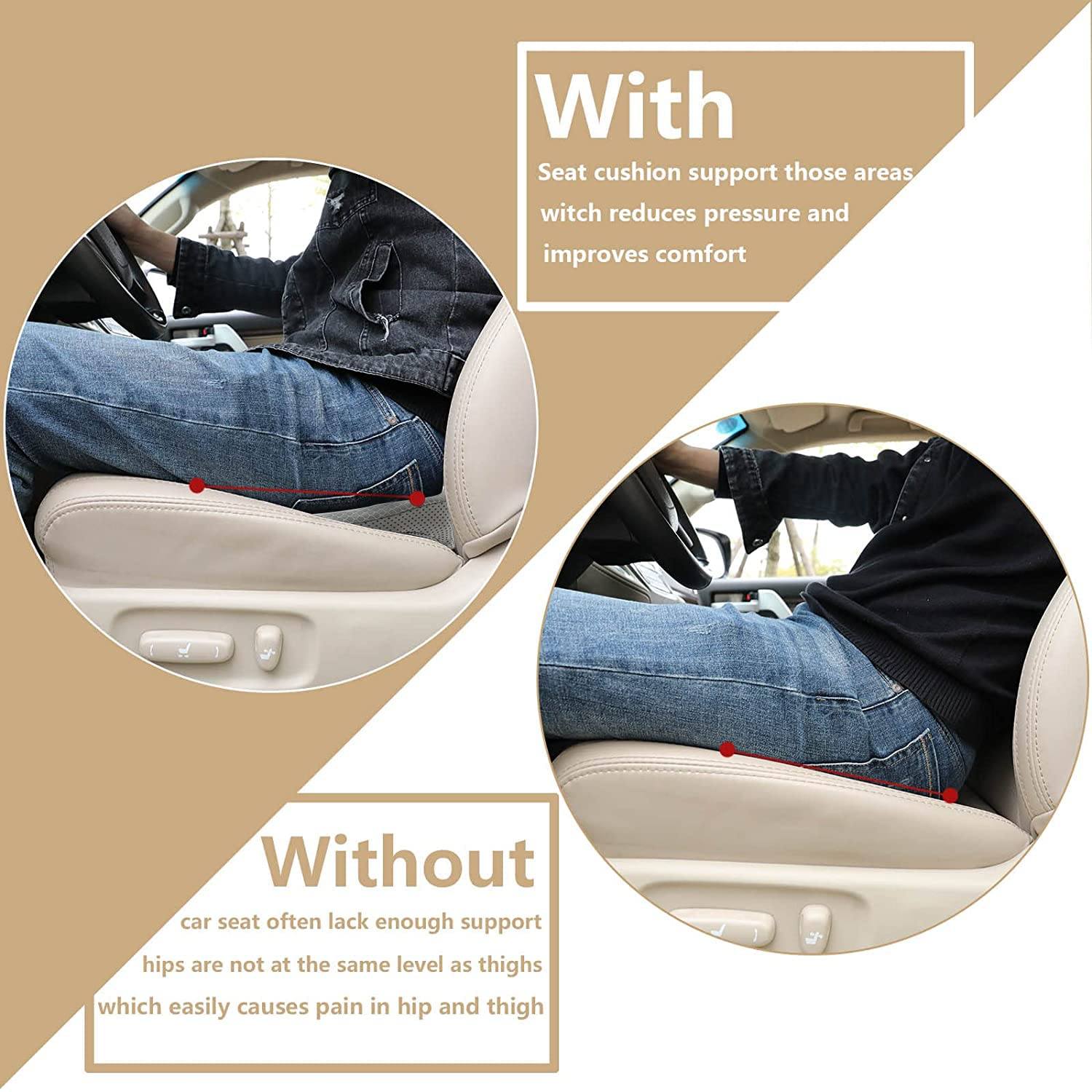 Ergonomisches erhöhtes Autositzkissen aus Memory-Schaum für kleinere Fahrer, Komfort, Schwarz Beige Braun Rot, Auto | Sansoti