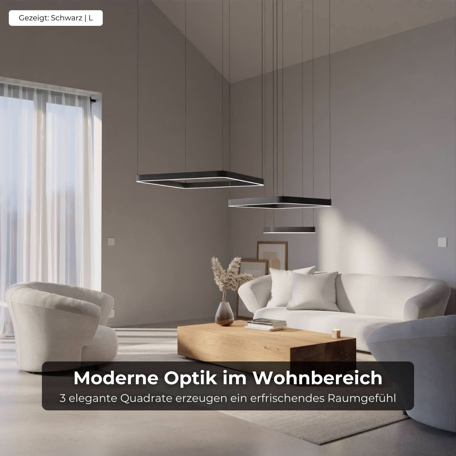 Suspension design moderne avec formes carrées flottantes – Levora