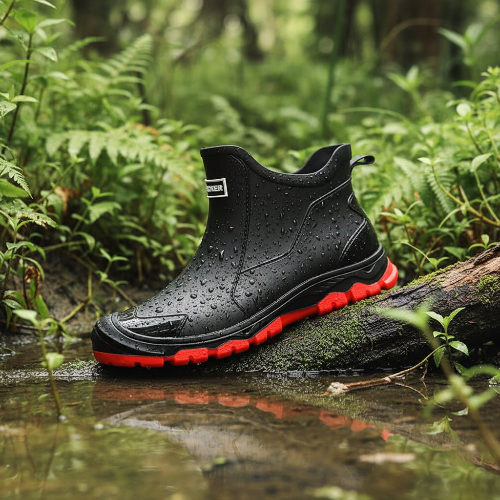 Gummistiefel Wasserdicht Rutschfest Knöchelhoch PVC-Außenstiefel für Garten Camping Angeln und Outdoor-Aktivitäten | Sansoti