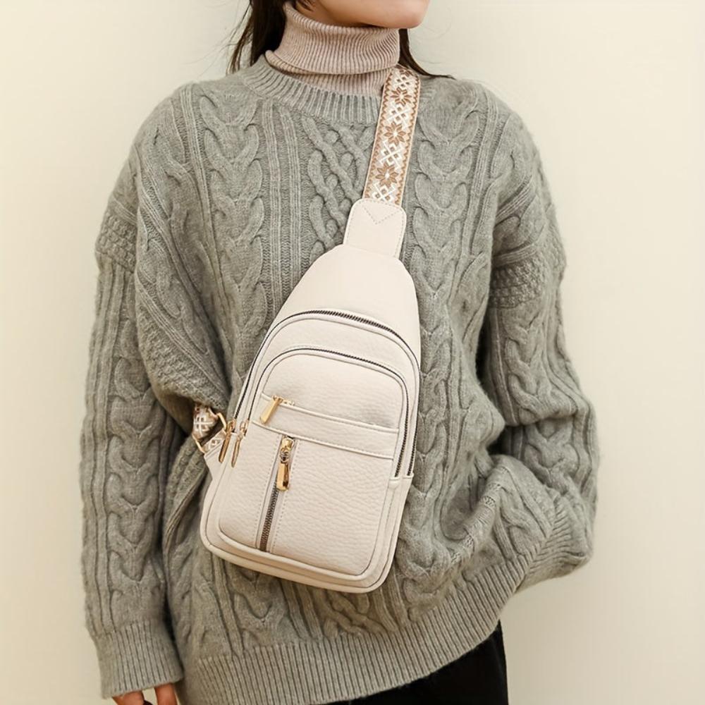 Vintage Crossbody Schoudertas Leer met Vakken voor Vrije Tijd Sport Retro Dagelijks Gebruik Dames Handtas | Sansoti