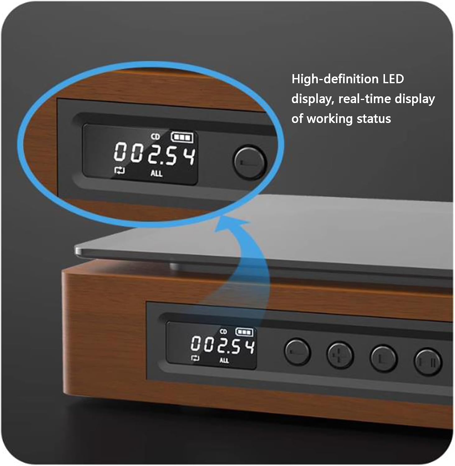 Retro CD-Player Bluetooth Vintage Musikplayer mit FM Radio und LCD-Display | Restfield