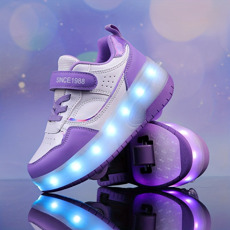 Rollerschoenen voor Kinderen met LED-verlichting – Sportieve Sneakers met Wieltjes – Comfortabel en Veilig – Maat 29-40 | Sansoti