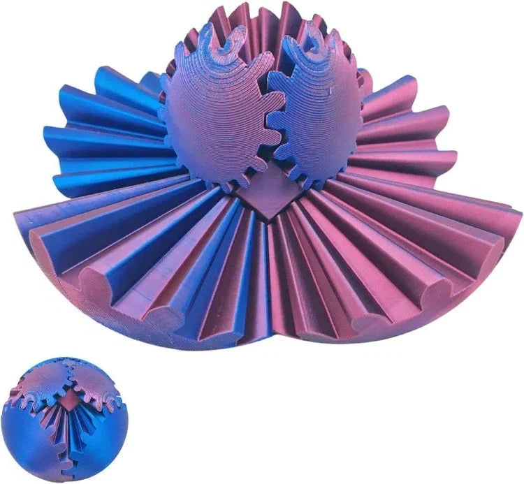 3D-gedruckter Zahnradball als Fidget-Spielzeug zur Stressreduzierung und Förderung der Konzentration, Anti-Stress-Ball für Kinder | Sansoti