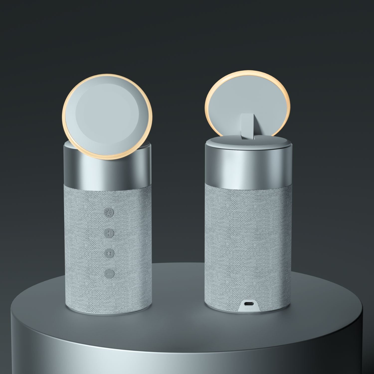 Draadloze Speaker met Oplaadfunctie – 3-in-1 Bluetooth Speaker, MagSafe Powerbank & Sfeerverlichting | Sansoti