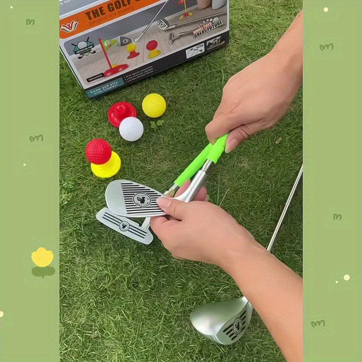 Verstelbare Golfset voor Kinderen 3-8 Jaar met Clubs Ballen Vlaggen Indoor Outdoor Spel Motoriek Ontwikkeling | Sansoti