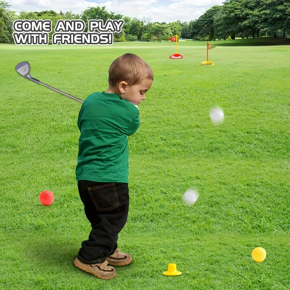 Verstelbare Golfset voor Kinderen 3-8 Jaar met Clubs Ballen Vlaggen Indoor Outdoor Spel Motoriek Ontwikkeling | Sansoti