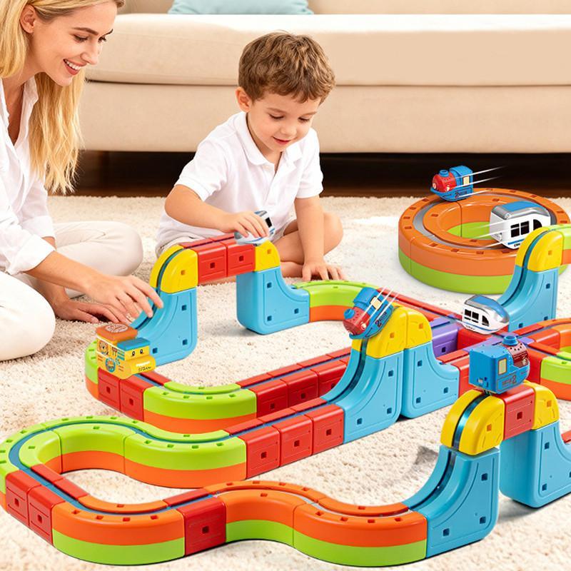 Magnetisch Treinbaan Bouwset 3D STEM Educatief Speelgoed Creatief Constructieset voor Kinderen Ontwikkelend | Sansoti