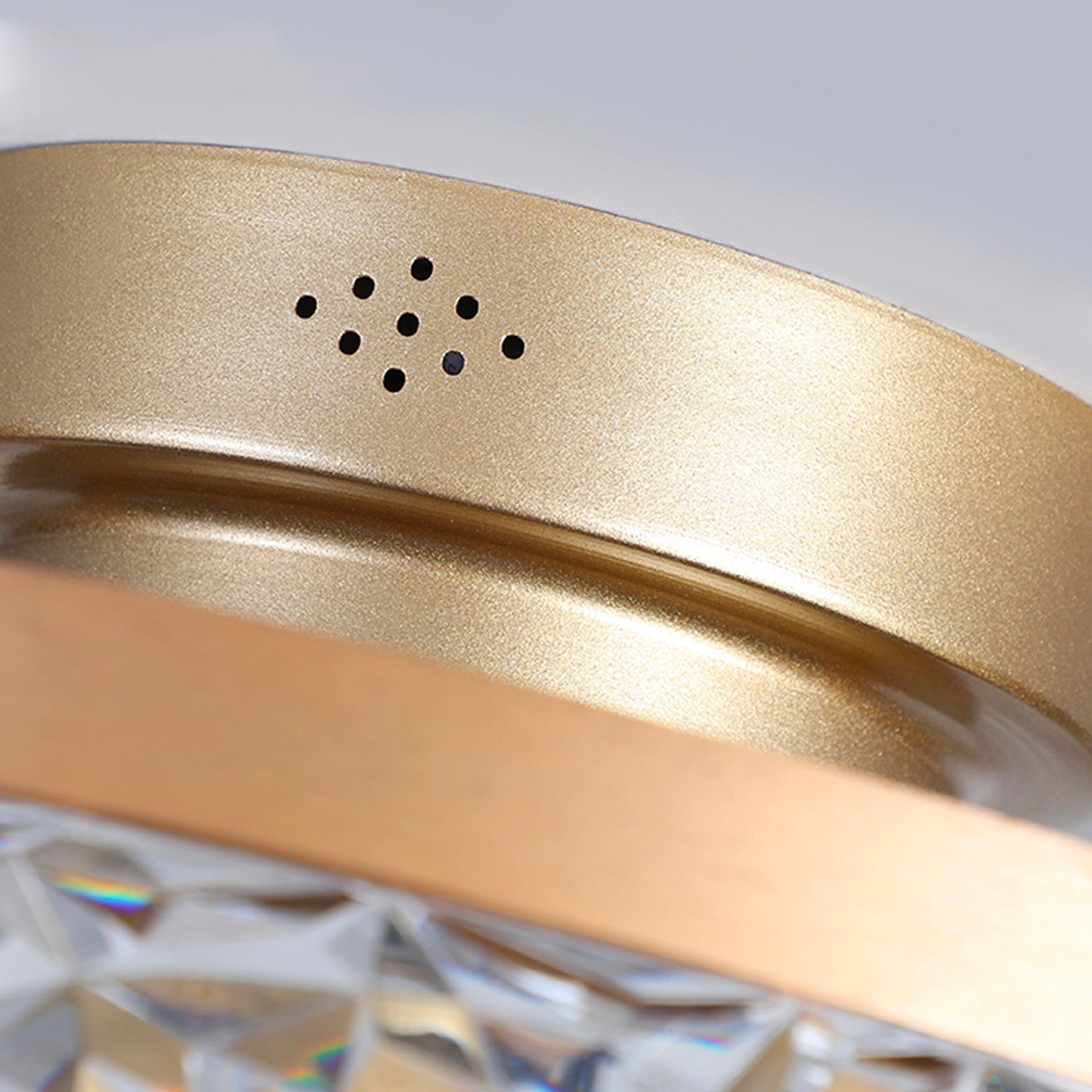 Plafondventilator met Verlichting Rond LED Dimbaar Afstandsbediening Zwart Goud Wit Modern | Sansoti