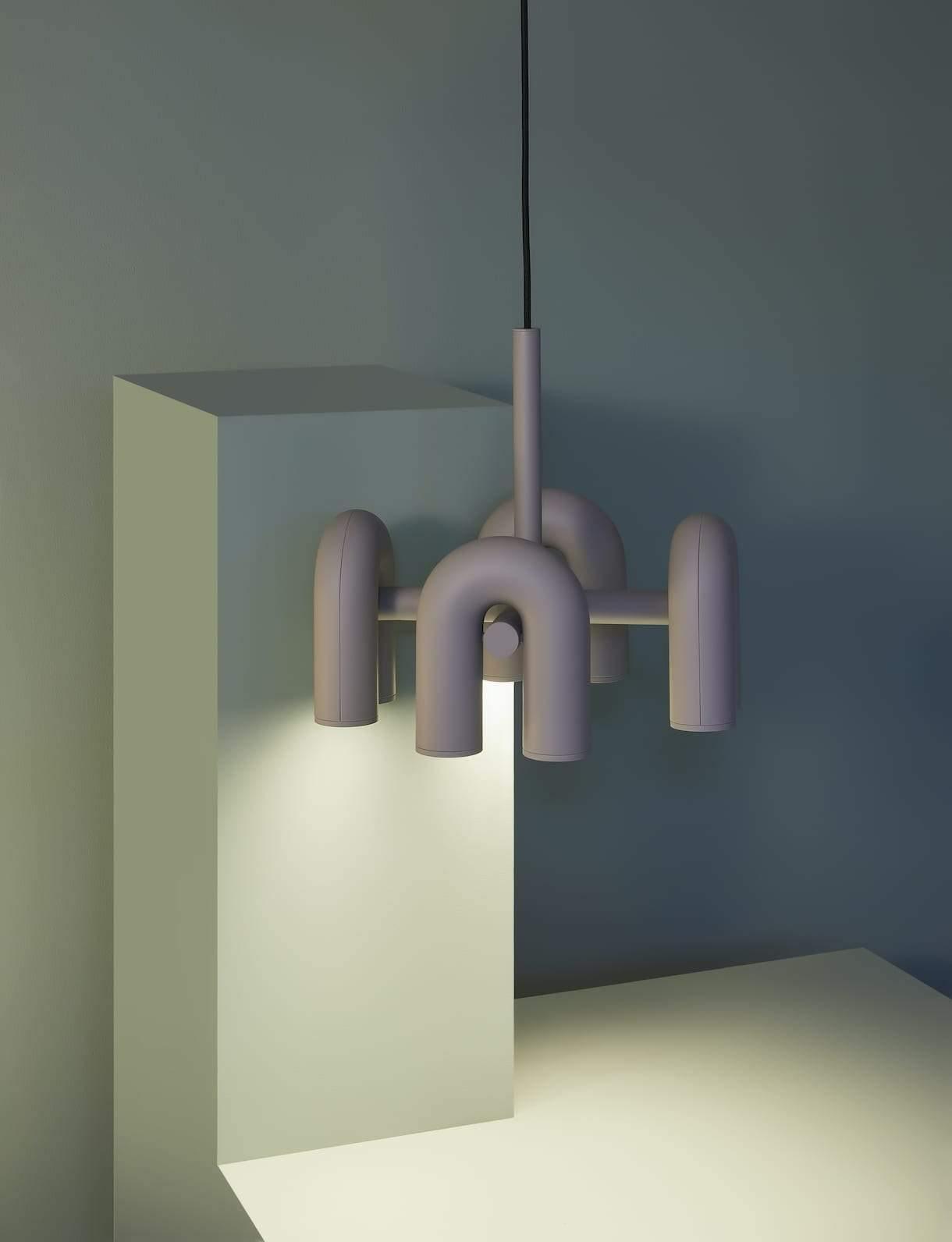 Modulaire Kroonluchter met U-Vormige Armen – Verstelbaar Design – Zwart, Grijs, Oranje of Blauw – 3, 4, 6 of 8 Lichtpunten – Modern Statement | Sansoti