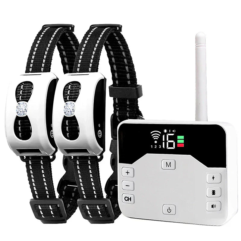 Draadloze Omheiningshalter & Trainingsband 2-in-1 – Waterbestendig & Oplaadbaar Hondentrainingsysteem met 300 Meter Bereik | Sansoti