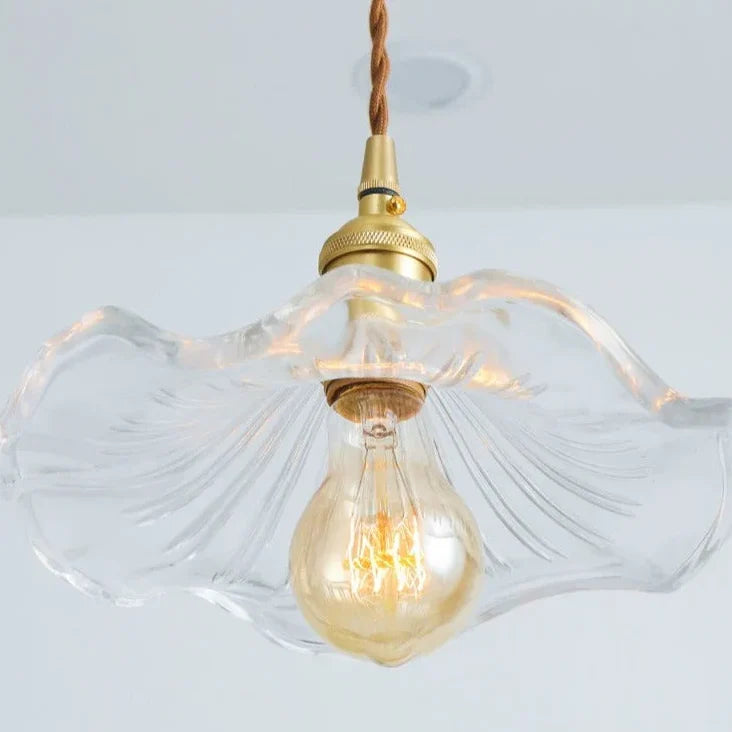 Hanglamp Glas E27 Groen Transparant Oranje Ø25cm Woonkamer Keuken Eetkamer Vintage Art Nouveau Sfeerlamp | Sansoti