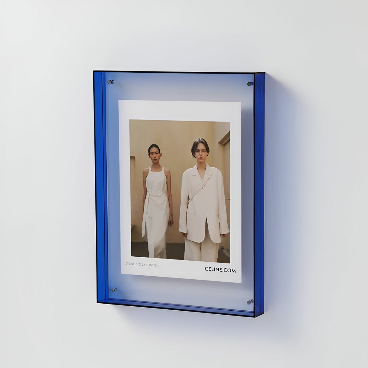 Transparenter Acryl-Fotorahmen, minimalistischer Wandfoto-Halter, moderne Fotopräsentation für Wohnzimmer und Schlafzimmer | Sansoti