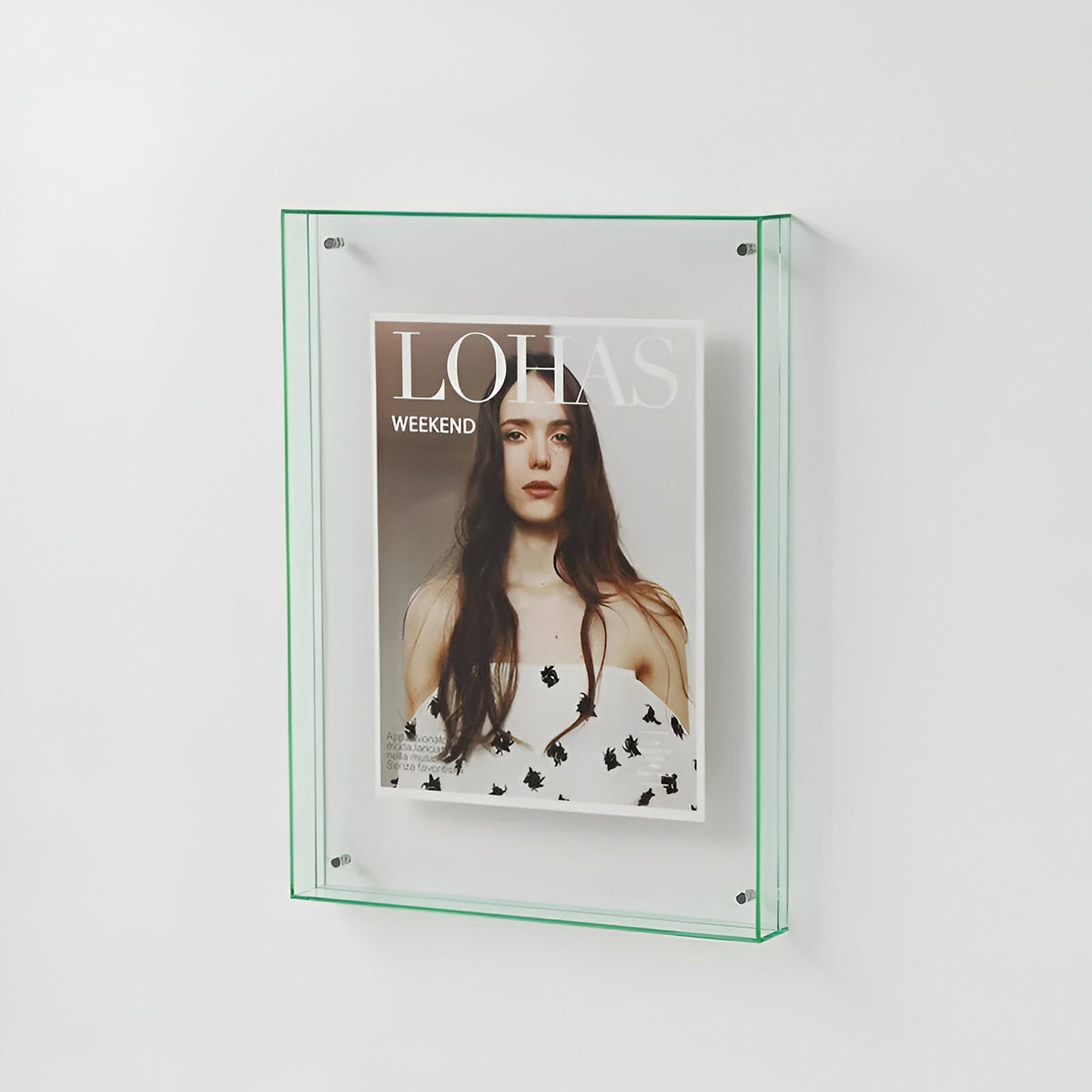 Transparenter Acryl-Fotorahmen, minimalistischer Wandfoto-Halter, moderne Fotopräsentation für Wohnzimmer und Schlafzimmer | Sansoti