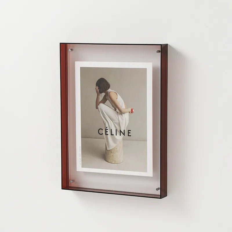 Acryl Fotolijst Gekleurd Transparant Oranje Wand Tafel Display Frame Moderne Fotohouder Poster Lijst Interieur Decoratie | Sansoti