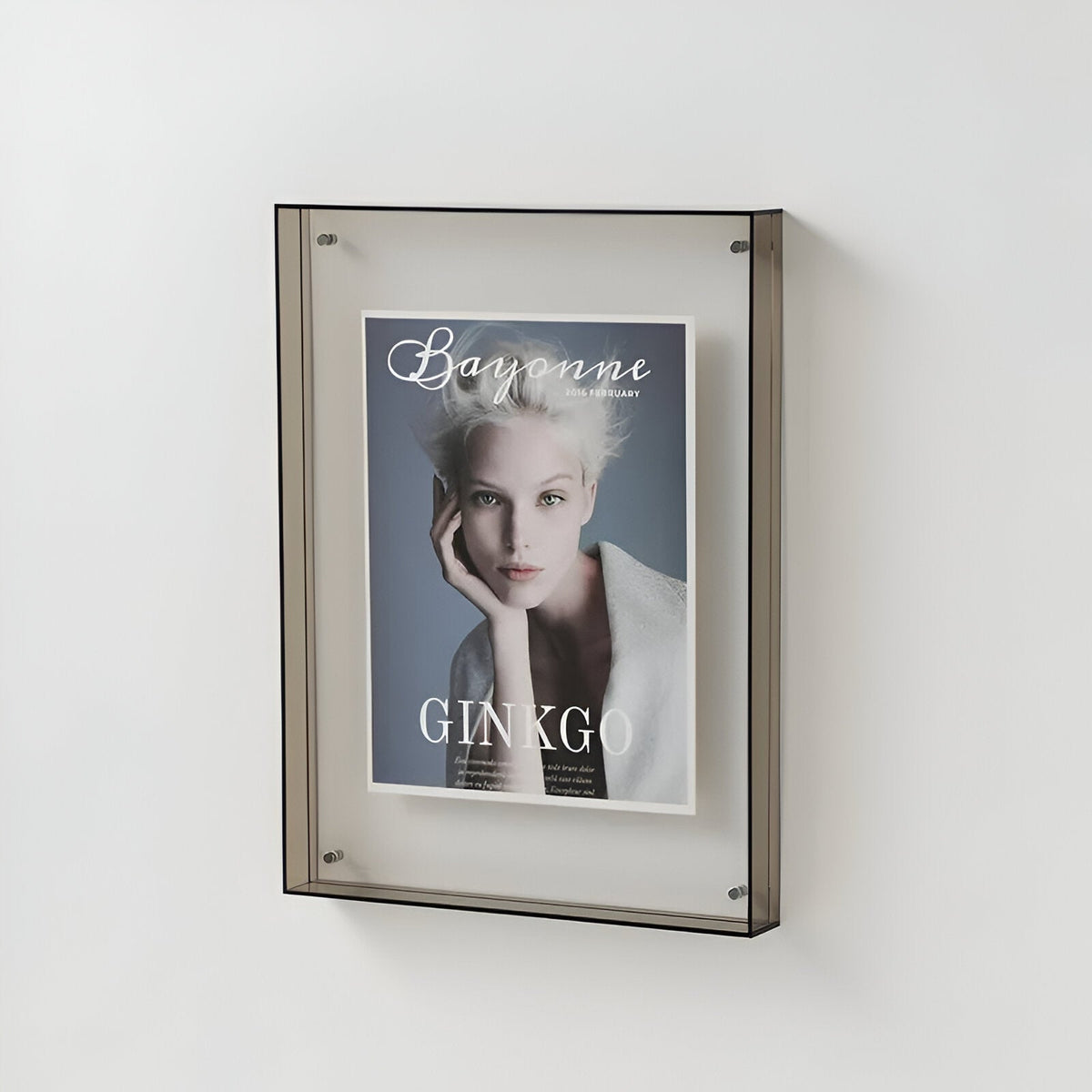 Transparenter Acryl-Fotorahmen, minimalistischer Wandfoto-Halter, moderne Fotopräsentation für Wohnzimmer und Schlafzimmer | Sansoti