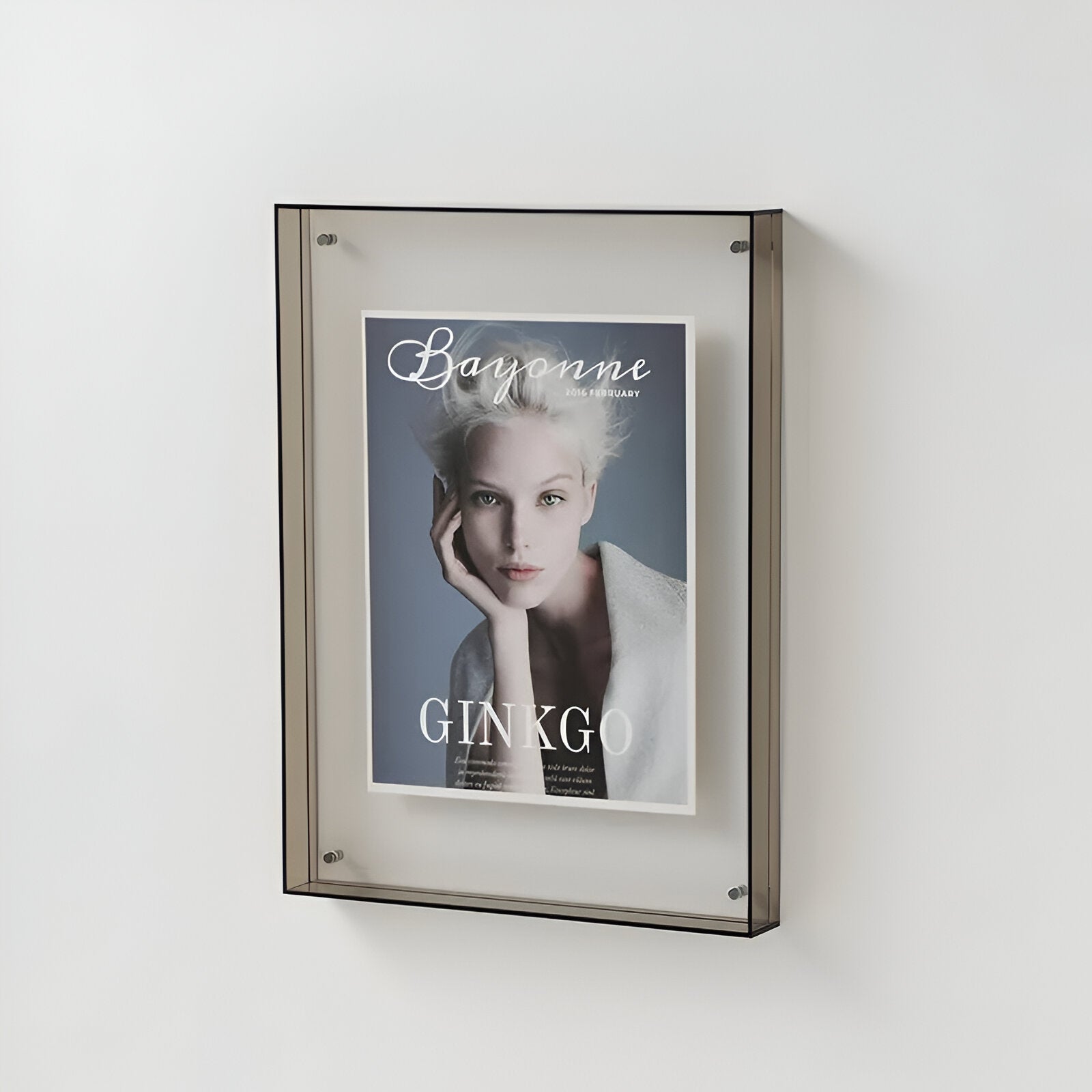 Fotolijst Acryl Transparant Wandlijst Modern Blauw Rand Wanddecoratie Foto Lijst Minimalistisch Interieur Posterhouder | Sansoti