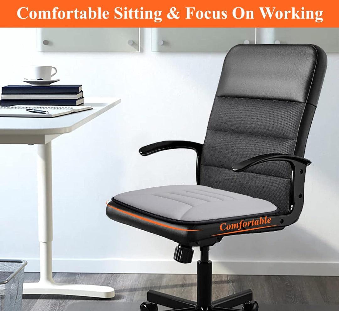 Zitcomfortkussen Memory Foam Auto Zwart Grijs Drukpuntreductie Ergonomisch Autostoelkussen Rugsteun Lange Ritten | Sansoti