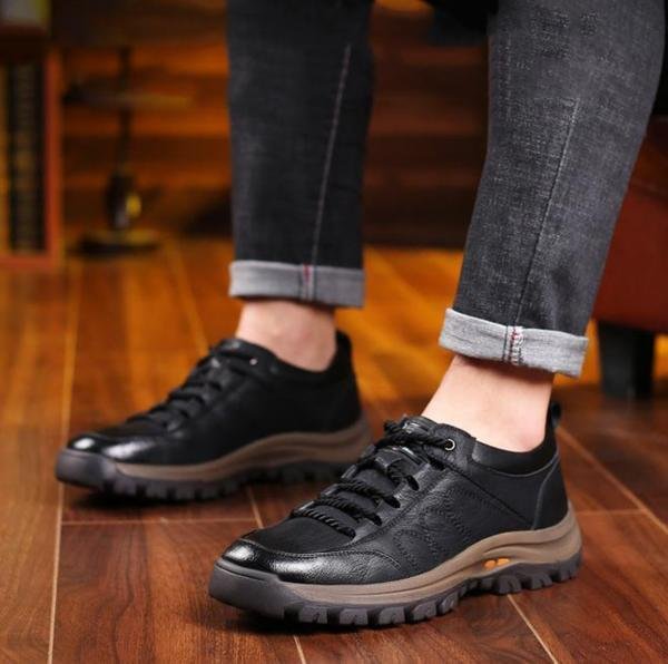 Chaussures orthopédiques en cuir Imperméables pour homme Soutien du pied Protection des articulations Usage quotidien | Sansoti