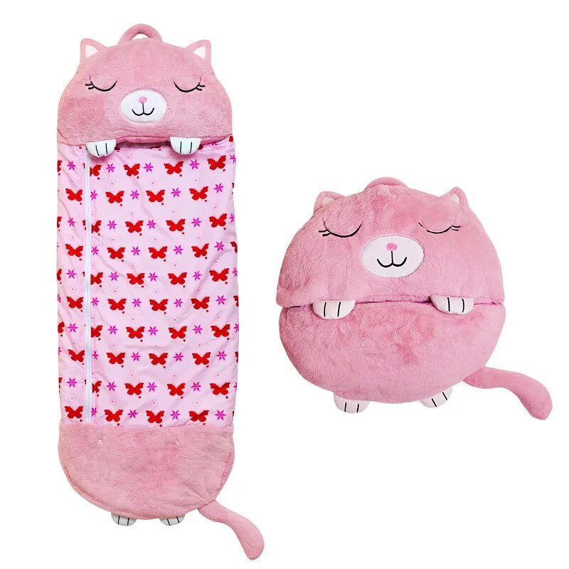 Zachte Pluche Kinderslaapzak Knuffeldier Combinatie Warm Slapen Camping Reizen Slaapcomfort Kinderbed Slaapuitrusting | Sansoti