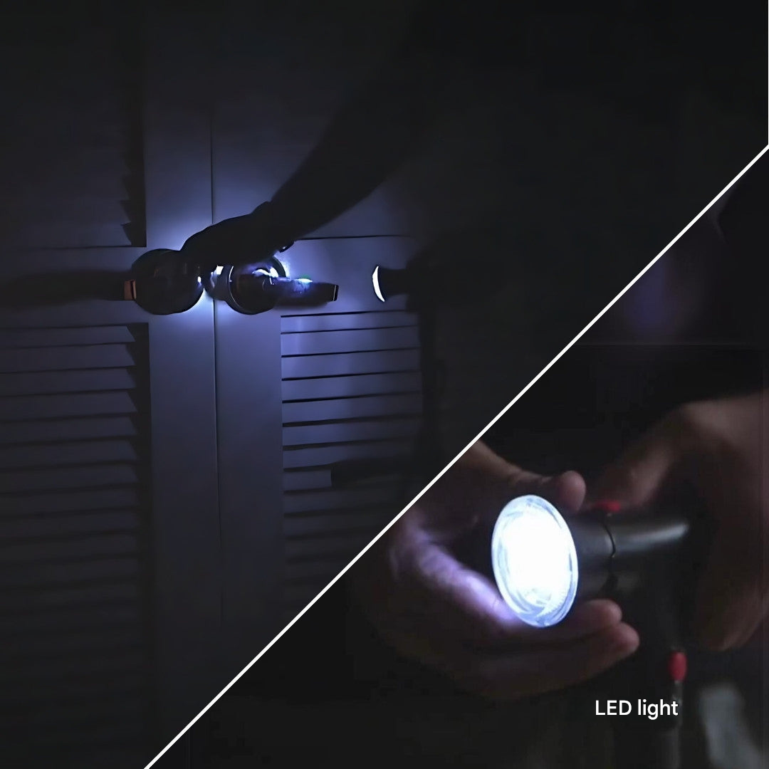 Opvouwbare Wandelstok met LED-Verlichting en Stabiele Antislip Voet voor Extra Ondersteuning en Veiligheid | Sansoti