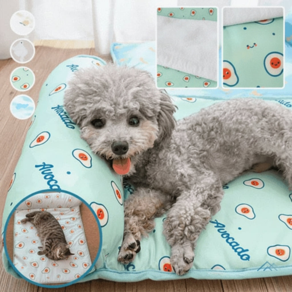 Tapis rafraîchissant pour chiens et chats | Coussin pour animaux auto-rafraîchissant, coin de repos estival frais et confortable, espace de couchage | Sansoti