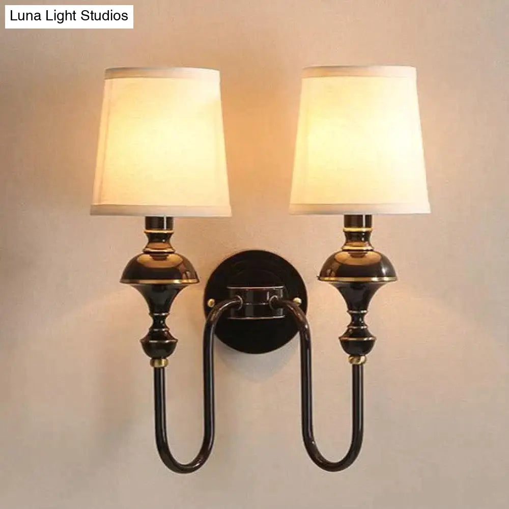 Koperen Wandlamp met Kegel Lampenkap - Enkele of Dubbele Kop - Elegant Design voor Slaapkamer en Gang | Sansoti