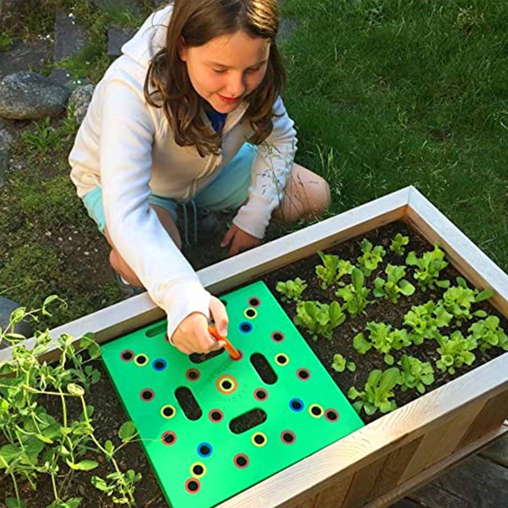 Zaaisjabloon voor Moestuin – Plantafstand Hulpmiddel voor Groenten & Kruiden – 30x30 cm Zaaisjabloon Tuin met Handleiding | Sansoti