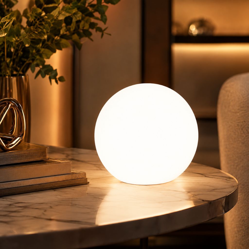 Draadloze LED Maanlamp Tafellamp 16 Kleuren Afstandsbediening IP65 Waterbestendig Sfeerverlichting Binnen Buiten | Sansoti