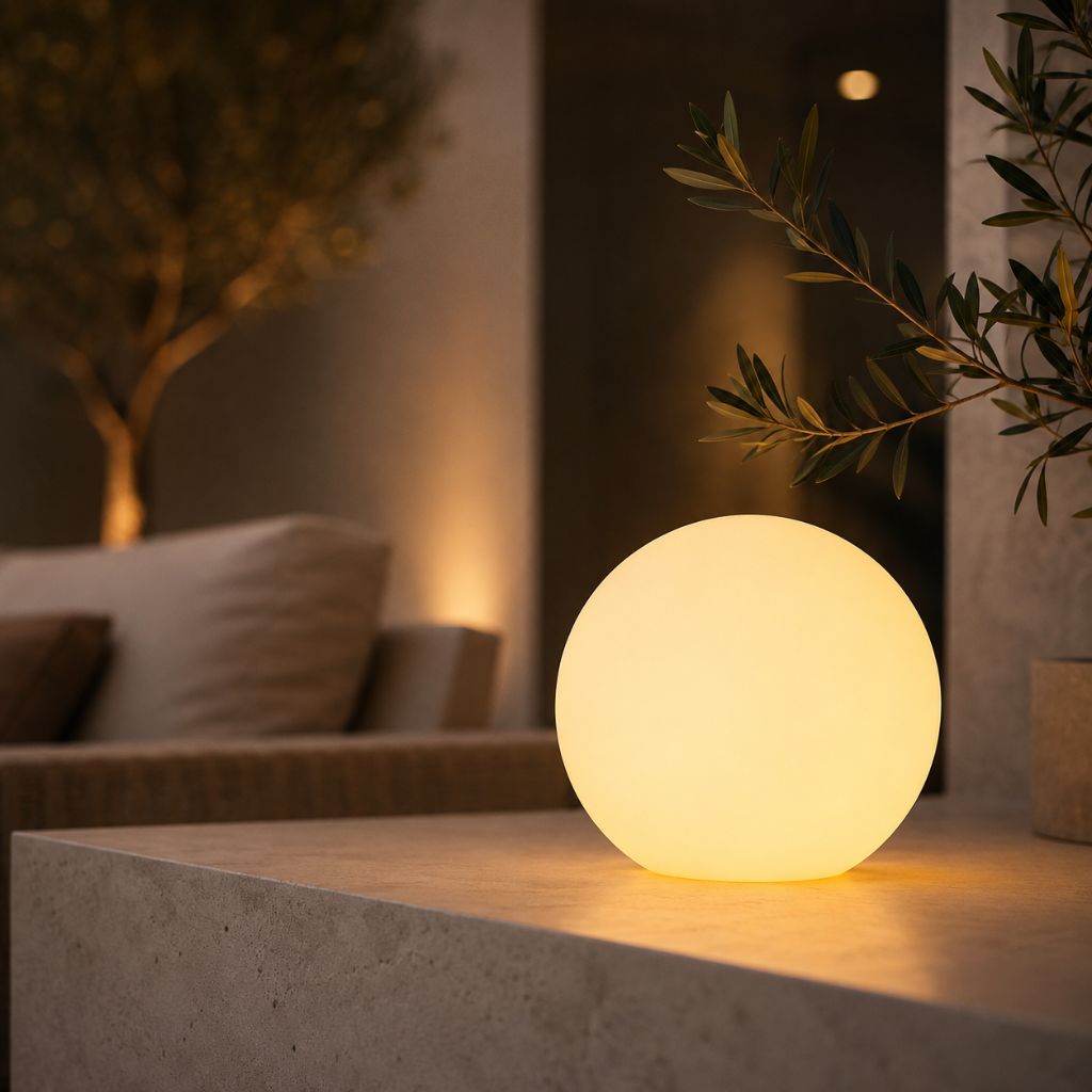 Draadloze LED Maanlamp Tafellamp 16 Kleuren Afstandsbediening IP65 Waterbestendig Sfeerverlichting Binnen Buiten | Sansoti