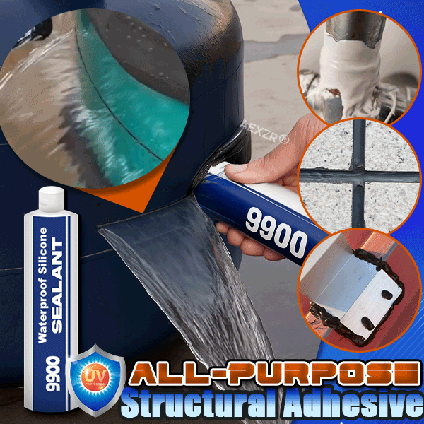 Siliconenkit Structuur 300ml 950KPA Waterdicht Flexibel Glas Beton Metaal Tegels Ramen Deuren Aquarium Buiten Binnen Zwart Grijs Wit Transparant | Sansoti