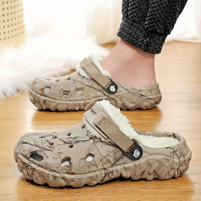 Gevoerde Clogs Pantoffels voor Dames & Heren Winter - Warme EVA Tuinschoenen met Bont - Unisex Huisslippers | Sansoti