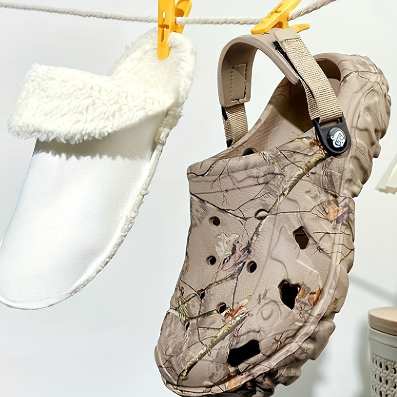 Gevoerde Clogs Pantoffels voor Dames & Heren Winter - Warme EVA Tuinschoenen met Bont - Unisex Huisslippers | Sansoti