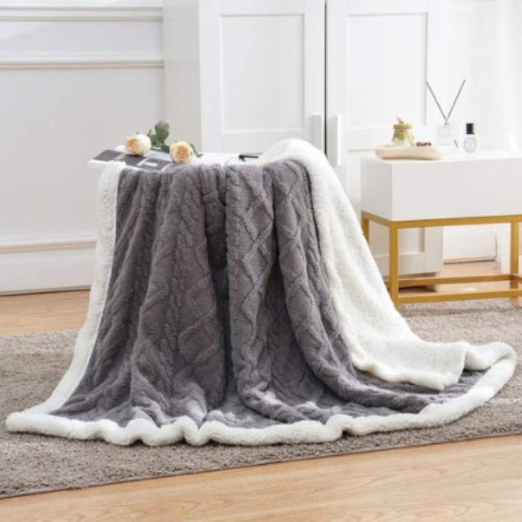 Couverture lestée en sherpa | Couverture chaude lestée pour confort & relaxation