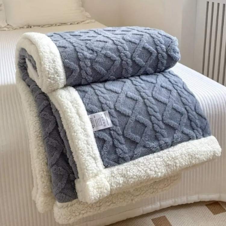 Couverture lestée en sherpa | Couverture chaude lestée pour confort & relaxation