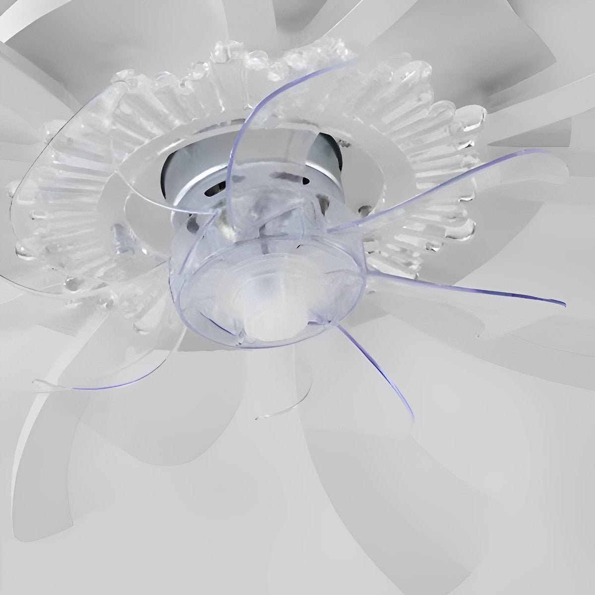 Deckenventilator mit Beleuchtung LED Eisen Acryl Blume Schlafzimmer Wohnzimmer Dimmbar Fernbedienung Deckenleuchte Ventilator Modern Dekorativ | Restfield