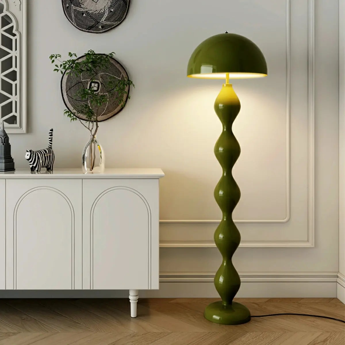 Moderne Pilz-Stehlampe mit Metallschirm und 3 Lichtstufen – Skandinavisches Design Standleuchte mit Fußschalter | Restfield