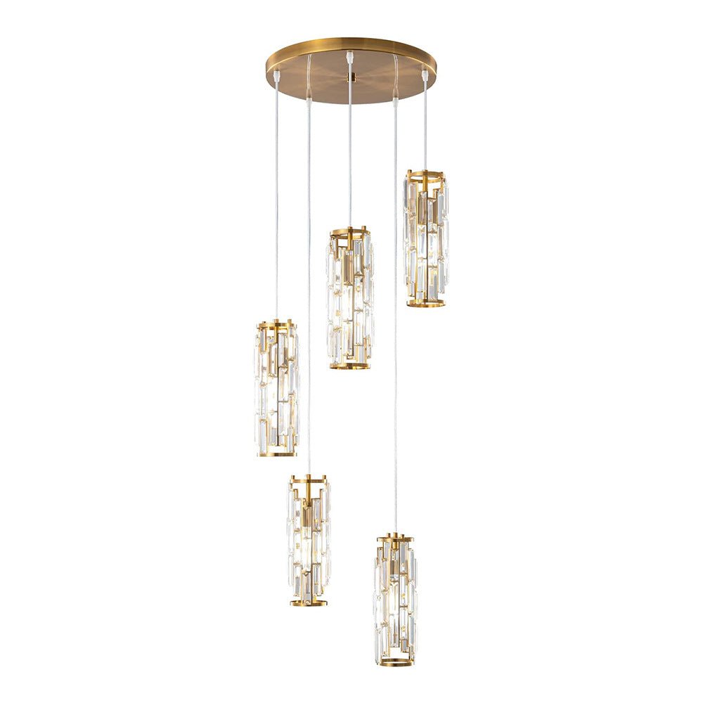 Lustre cristal Noir Fer E27 Salle à manger Salon Industriel Rétro Plafonnier Suspension Verre cristal Bar Allée | Restfield