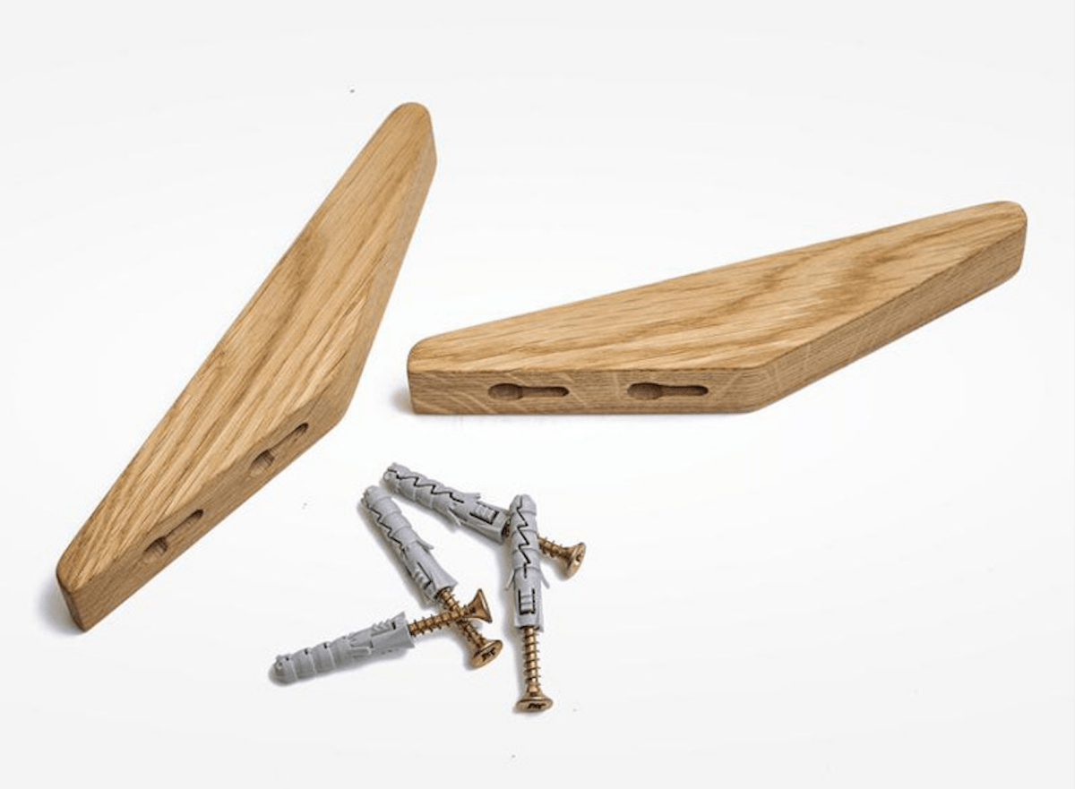 Patère murale en bois Naturel 13,5 cm Bicolore Minimaliste Scandinave Style bohème | Sansoti