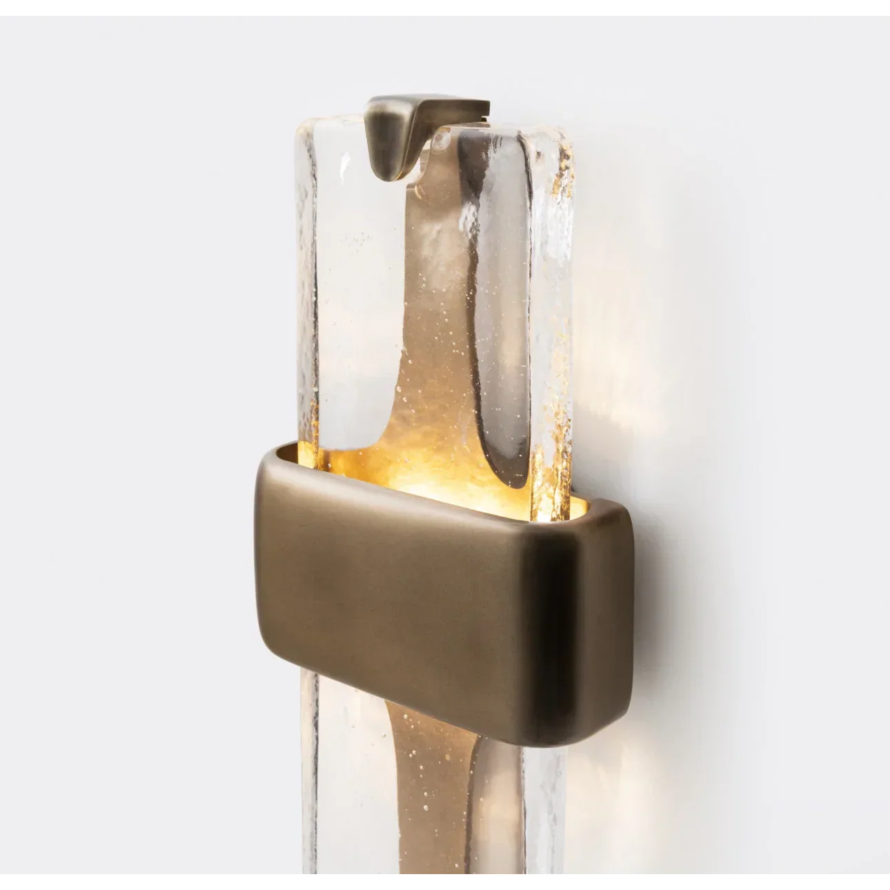 Wandlamp Koper Kristalglas Brons H50cm Woonkamer Slaapkamer Hal Verticaal Sfeerverlichting Up Down | Sansoti